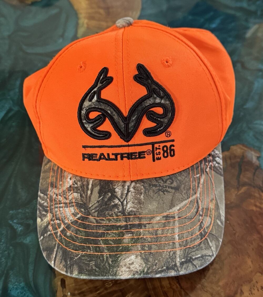 Realtree Unisex Baseball Cap Camo Blaze Orange